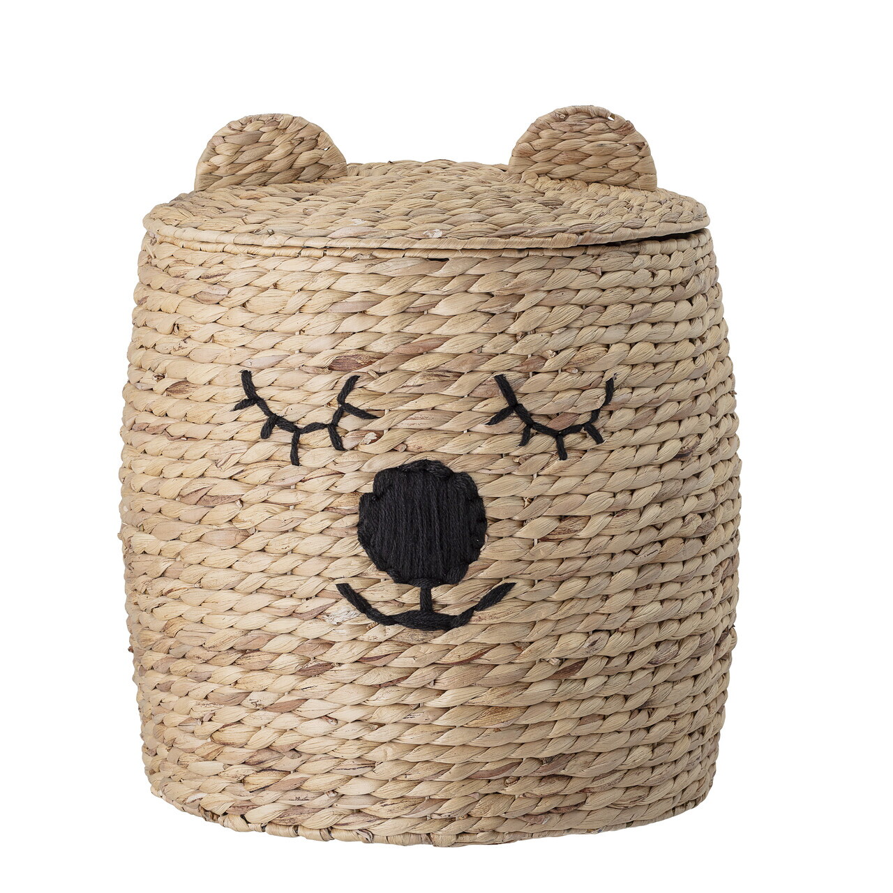Cos cu capac, Bloomingville, Dolma, 42x50 cm, zambila de apa impletita, natural - imagine 7